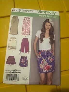 Simplicity Purple Floral Mini Skirt Sewing Pattern
